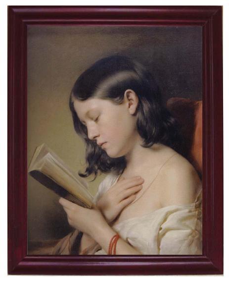 framed  EYBL, Franz Girl Reading, Ta055-2